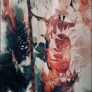 Robert Graham Acadia Floral Abstract Shirt M